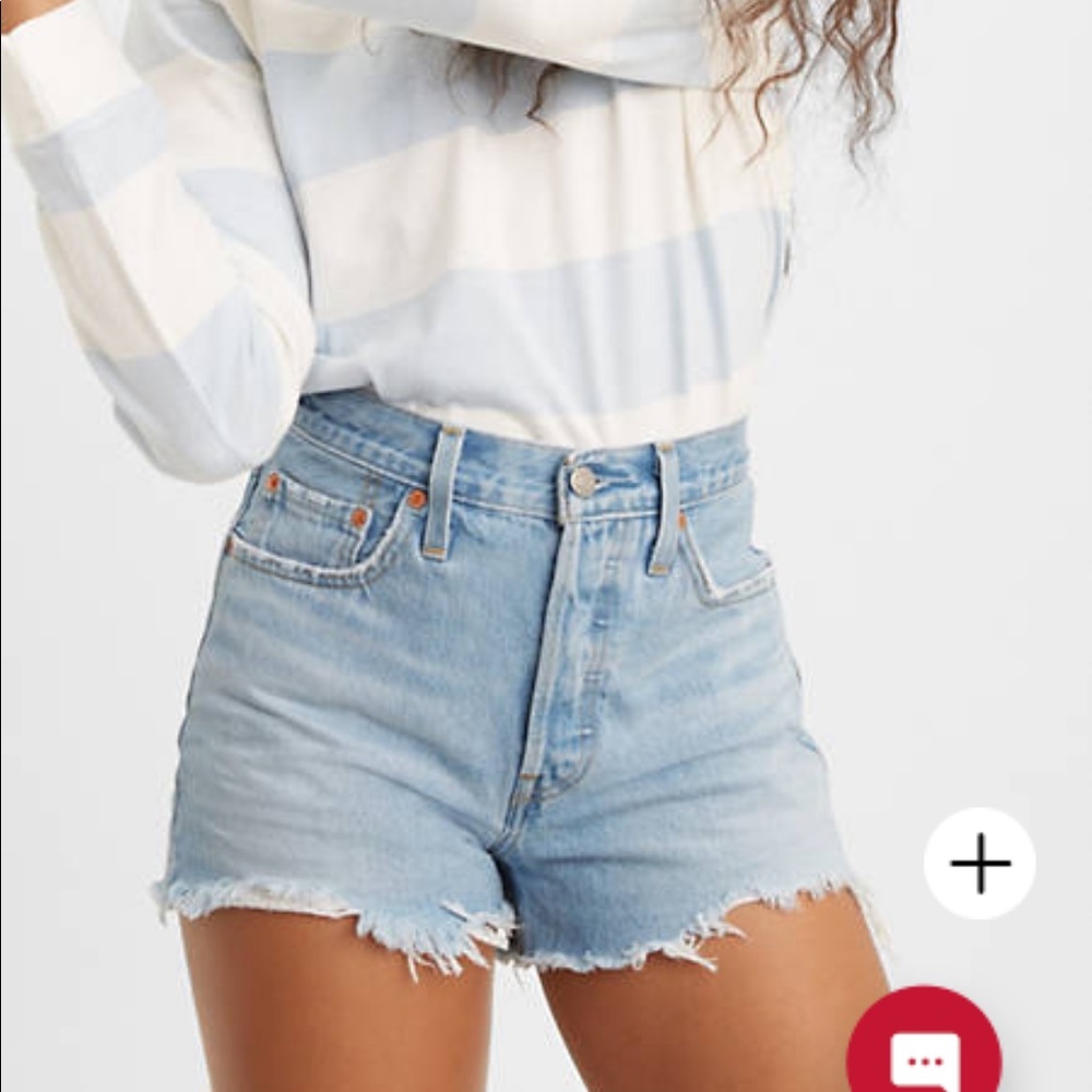 Levi’s 501 light wash shorts